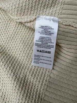 Flat White Cream Knit Oversized Cottagecore Cardigan Womens OSFM thumbnail 3