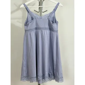 UNDERSTANCE Womens Size S Blue Lavender Lace Trimmed Chemise Sleepwear Nightgown thumbnail 7