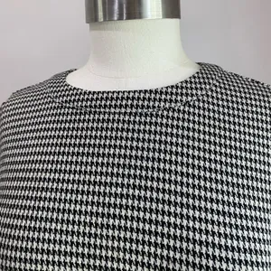 Loft Houndstooth Ruffle Posh Trim Mini‎ Dress Black and White Size 10 thumbnail 10