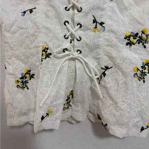 Anthropologie Vanessa Virginia Lace Corset Tank Top White Floral Embroidered 10 thumbnail 8