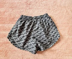 Nike Women’s M Dri-FIT Tempo Running Shorts Black Gray Print thumbnail 3