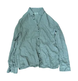 Abercrombie & Fitch The A&F Linen Collection Shirt Sage Green Button Down M‎ thumbnail 1