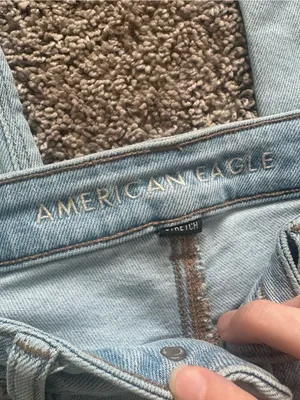 American Eagle Outfitters Light Blue Distressed Straight Leg Jeans thumbnail 5