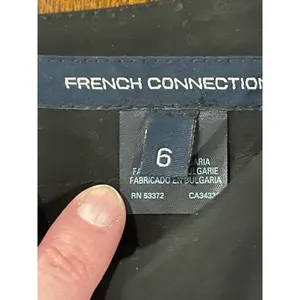 French Connection‎ Black Capped Sleeve Cotton Blend Sheath Dress Size 6 thumbnail 7
