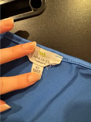 Blue Square Neck Bodysuit Size XS thumbnail 3