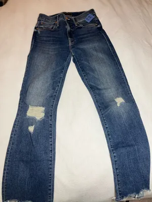MOTHER Denim Jeans The Insider Crop Step Chew thumbnail 1