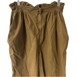 Free People Margate Pleated Paperbag Waist Trousers Size Medium Bohemian Brown thumbnail 1