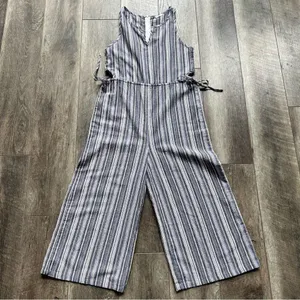 Lucca Couture Urban Outfitters Kendall Striped Cropped Jumpsuit Romper Small thumbnail 9