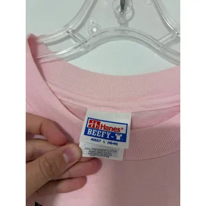 Hanes Beefy-T Cat-I-Kisms Seattle Graphic T Shirt Pink Women Large Cotton thumbnail 3