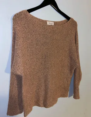 Be cool Mauve Off The Shoulder Sweater thumbnail 1