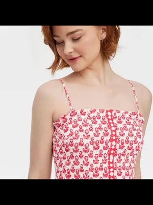 Roller Rabbit x Target Women's Floral Smocked Peplum Tank Top and skirt thumbnail 4