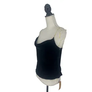 Reformation‎ Rori Velvet Cowl Neck Cami Top Black Size Small NWT thumbnail 6