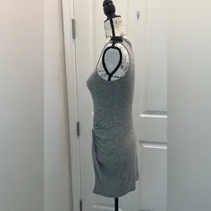 Abercrombie & Fitch Heather Gray Knotted Side Dress thumbnail 3