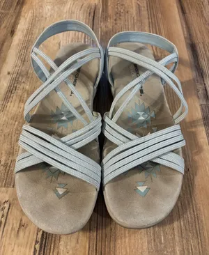 Skechers Reggae Light Blue Strappy Sandals - Size 9 thumbnail 1