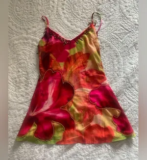 NWT White Fox Boutique Roman Mini Dress Tropical Bloom thumbnail 3