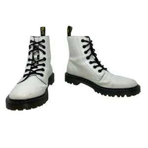 Dr. Martens Luana Combat Boots White Leather Lace Up‎ Women's Size US 10 thumbnail 4