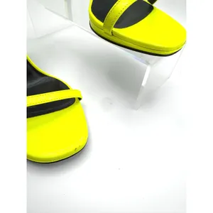Saint Laurent Amber Fluo Yellow Ankle Strap Sandals YSL Heels size EU 36 thumbnail 6