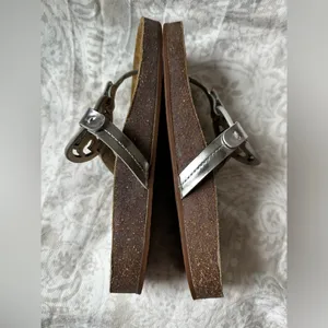 Tory Burch Silver and Brown Sandals thumbnail 9