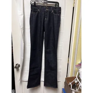 Old Navy The Flirt Jeans Womens Dark Wash Straight Leg Indigo Denim 27x35‎ thumbnail 8