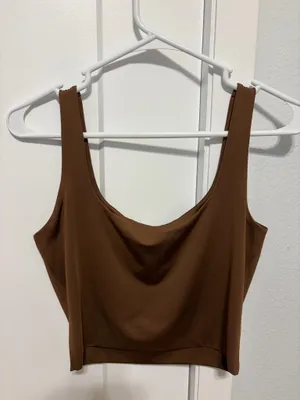 Brown Crop Top Tank Top Size L thumbnail 2
