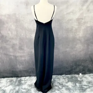 DB Studio Maxi Dress Women Size 4 High Slit Twist Front Formal Prom Gala Y2K 90s thumbnail 5