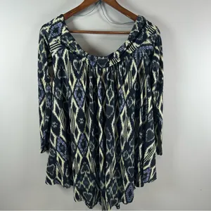 NWT Free People Arcadia Tribal Print Tunic Top Women's Size Small thumbnail 3