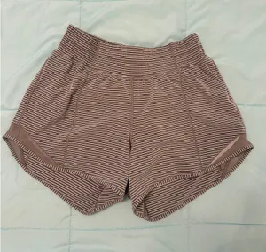 Lululemon Hotty Hot Grey Striped Shorts Tall thumbnail 1