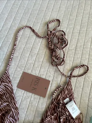 Dippin’ daisy’s Ris-k swim animal print cheeky sexy bikini set M anthro thumbnail 13
