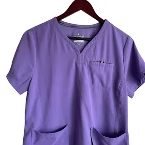 Beyond Scrubs Women Top‎ M Purple Medical Uniform Nurse Workwear Dental Casual thumbnail 5
