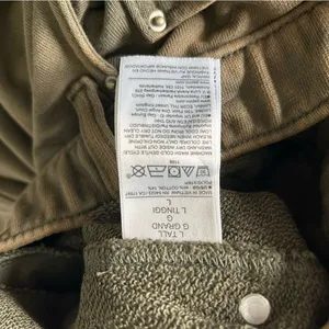 Gap Heavyweight French Terry Barrel Leg Sweatpants Moss Green Wash Large Tall thumbnail 9