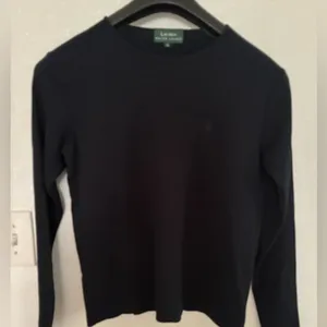 Lauren Ralph Lauren Navy Blue long sleeve knit shirt M thumbnail 1
