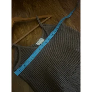 TRANSIT PAR SUCH Taupe Midi Sweater Slip Dress Size 1 MINIMALIST Comfy Cozy S thumbnail 5
