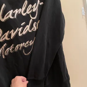 Harley Davidson Motorcycles Logo L/S Shirt Bling Rhinestones Script Black Medium thumbnail 4