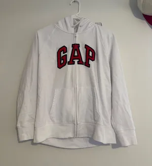 White GAP zip up jacket thumbnail 1
