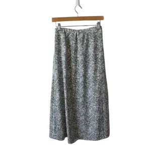 Abercrombie & Fitch Front Slit Skirt Green/White‎ Women's Size Small thumbnail 2