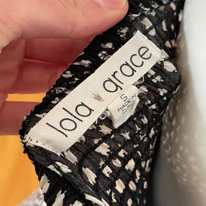 Lola Grace Black White Polka Dot Tie Strap Mini Dress Size S thumbnail 5