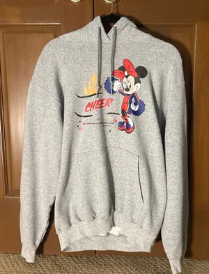 Disney/ESPN Cheer Hoodie Gray Size M thumbnail 1
