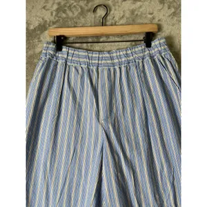 Anthropologie Striped Pajama Pants Women’s Medium Cotton Tencel Balloon Lounge thumbnail 3