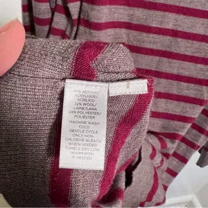 Loft‎ Boatneck Tunic Sweater Brown PInk Stripes thumbnail 10