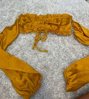Silk Crop Off The Shoulder Blouse thumbnail 2