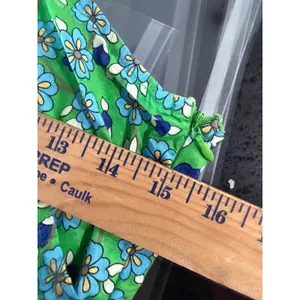 Hello Molly Green Floral One‎ Shoulder Cotton Sarong Mini Dress US 4 S 334 thumbnail 5