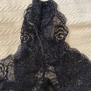 2X Avid Love Black Lace halter Chemise Teddy lingerie intimates thumbnail 3
