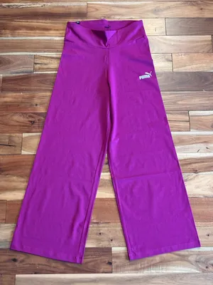 Puma Women's Essentials Straight Leg Full-Length Pink Pants thumbnail 2