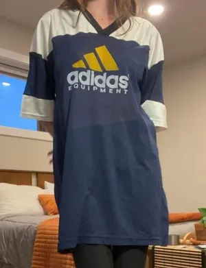 Vintage 90s Equipment blue and yellow mesh American Football jersey 🏈 thumbnail 2