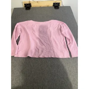 Anthropologie Daily Practice Waffle Knit Slightly Cropped Pink Long Sleeve Sz S thumbnail 8