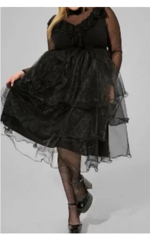 Torrid Plus 0X Black Torrid Gothic Goth Halloween Dress Costume thumbnail 14