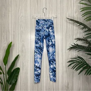 Beach Riot Sport Indigo Tie Dye Cara Printed Leggings V Crossover Waistband XS thumbnail 3