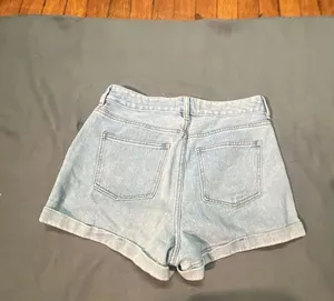 Pacsun Mom Shorts Womens 28 Blue Light Wash Denim Cotton Hi-Rise Zip Fly Button thumbnail 5