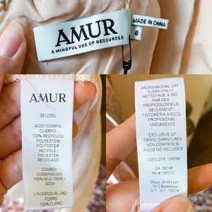 AMUR Lumi‎ Pleated Cutout Dress Peach Cheetah 6 NWT thumbnail 6