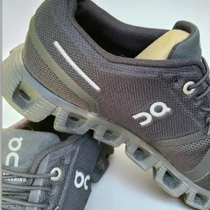 On Cloud 5 All Black Sneakers Wms 6.5 Running Walking Gym Lifestyle Minimalist thumbnail 7